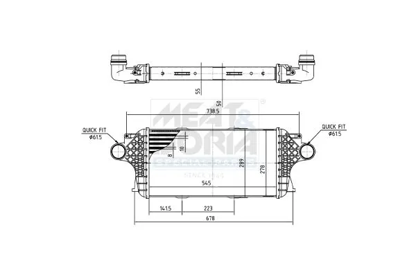 Turbo Radyatörü  Mercedes GLE -Serisi (BM 166)(04.2015->)  VEKA 42-2822