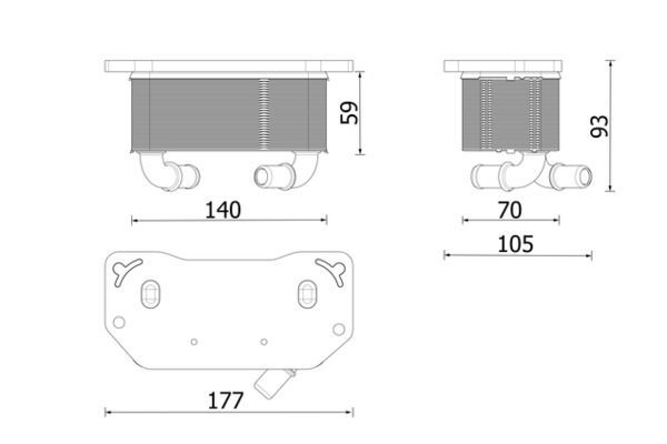 Motor Yağ Soğutucu  Volvo V90 Cross Country (10.2016->)  MAHLE CLC 322 000P
