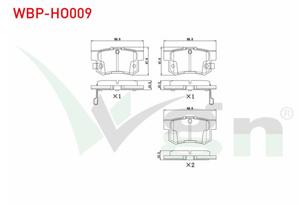 Fren Disk Balata Arka Honda Civic Coupe (EM2)(01.2001->)  WGN WBP-HO009