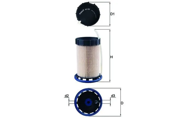 Yakıt Filtresi  Volkswagen Caddy (SBB/SBJ)(09.2020->)  MAHLE KX 492