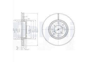 Fren Disk Ayna Ön Sağ ve Sol DELPHI BG4049C  4708241 4700455 4702841 4710944 93192978 93194988 95513700 5531162J00 5531162J01 5531162J02 5531162J10 5531163J00 5531163J01