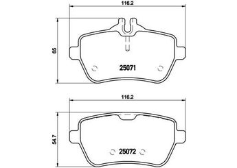 Fren Disk Balata Arka BREMBO P 50 103  64207220 4202805 0004202805 0064207220 84203420 0084203420 A0004202805 A0064207220 A0084203420