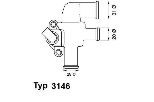 Termostat  Smart Fortwo Coupe (02.2003->)  WAHLER 3146.90D