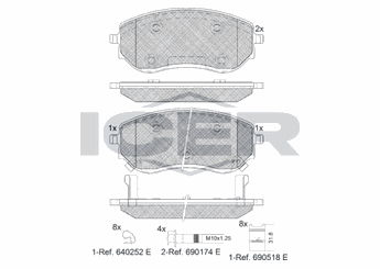 Fren Disk Balata Ön AYD 60374B  4704205300 470 420 53 00 A4704205300 A 470 420 53 00 D10605JU0A D1060-5JU0A