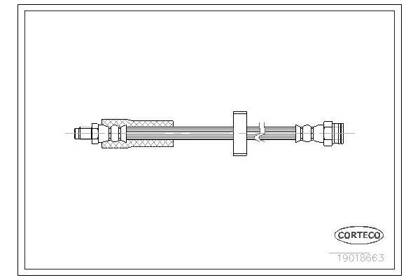 Fren Hortumu Ön Sağ veya Sol Peugeot 309 (02.1986->)  CAVO C800 179A