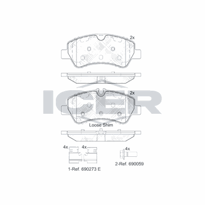 Fren Disk Balata Arka Ford Transit Custom P.Van (TTF)(2012->)  HATTAT 3032349H