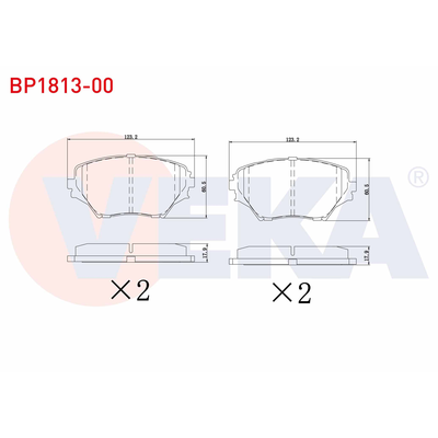 Fren Disk Balata Ön Toyota RAV4 (A2)(2000->)  VEKA BP1813-00
