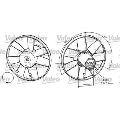 Radyatör Fan ve Motoru  Volkswagen Sharan (7M8)(07.1995->2000)  VALEO 696041
