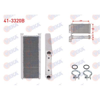 Kalorifer Radyatörü  Opel Zafira Life (2019->)  VEKA 41-3320B