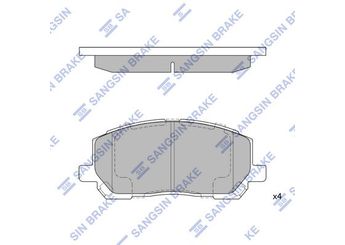 Fren Disk Balata Ön SANGSIN SP1384  446548020 446548090 WVA23703 446548030 0446548030