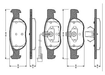 Fren Disk Balata Ön BOSCH 0 986 TB2 285  986TB2285 0 986 TB2 285 71713143 71753043 9947446 9947776 9947936 77362199 77362300 9947118 9947629 9948408 9948410 9948623