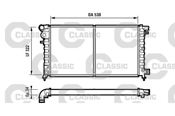 Su Radyatörü  Audi A3 (8L)(09.1996->)  VALEO 231530
