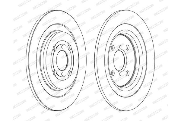 Fren Disk Ayna Arka Sağ ve Sol Toyota Yaris (P13)(2014->)  FERODO DDF1588C