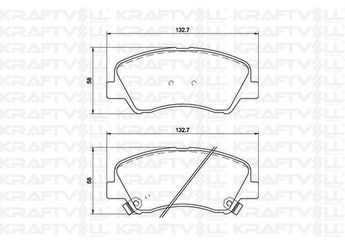 Fren Disk Balata Ön KRAFTVOLL 07010090  581011RA05 581014LA00 58101-1RA05 58101-4LA00 58302H8A05 58302-H8A05 581011WA35 58101-1WA35 581011WA05 58101-1WA05 58101H8A55 58101-H8A55 58101H8A05 58101-H8A05
