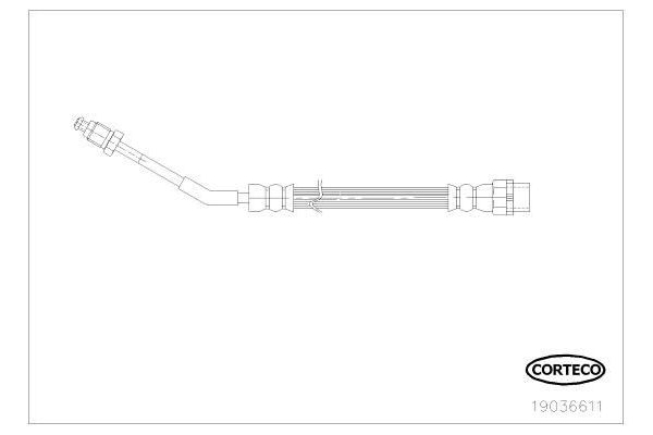 Fren Hortumu Arka Sağ veya Sol BMW Z4 Serisi Roadster (E85)(2002->)  CORTECO 19036611