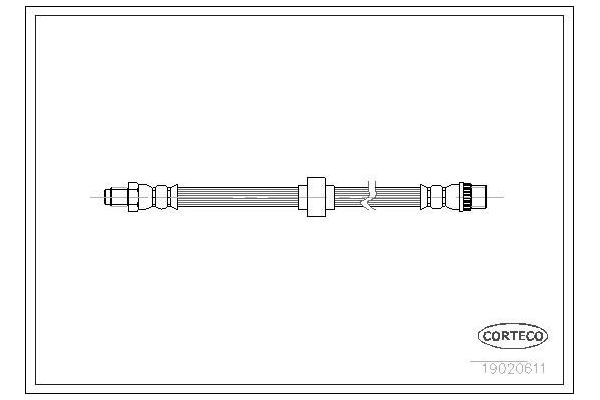 Fren Hortumu Ön Sağ veya Sol Renault Laguna (B56)(04.1994->)  SVAC 60-0261