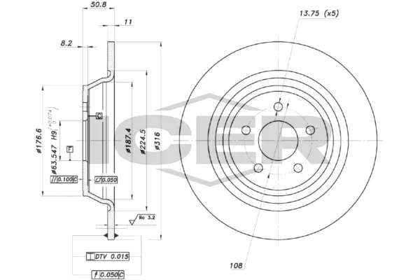Fren Disk Ayna Arka Sağ ve Sol MARGO 2210056