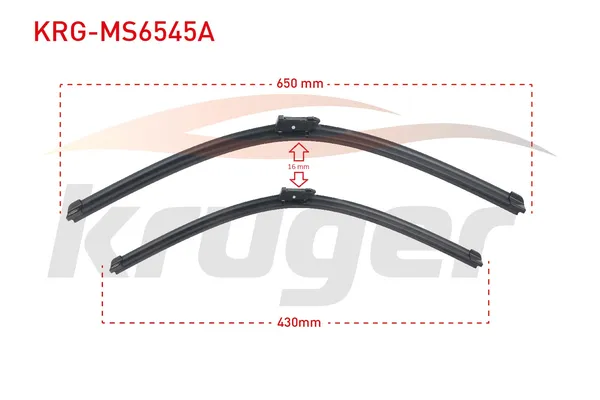 Silecek Süpürgesi Ön  650/450 mm - 26/18 inç KRUGER MS6545A