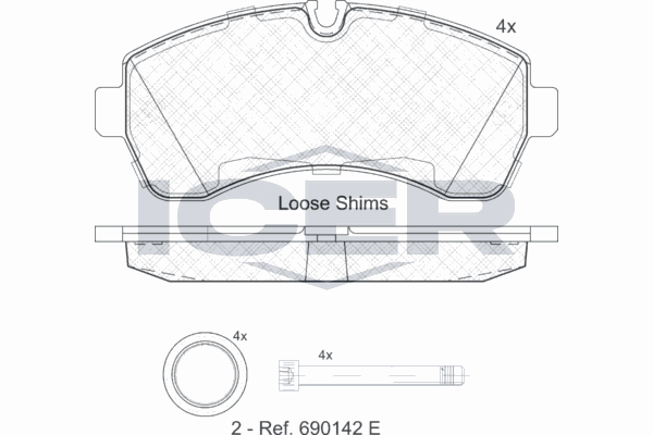 Fren Disk Balata Ön Mercedes eSprinter III P.Van FWD (910)(03.2020->01.2024)  AYD 60157BA