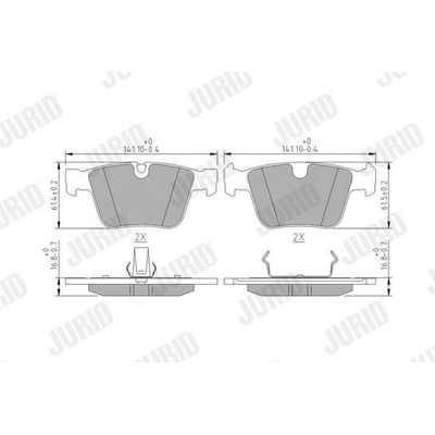 Fren Disk Balata Arka JURID 573232J