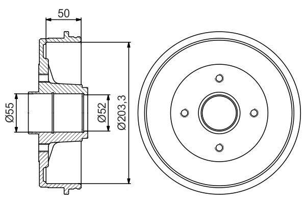 Kampana Arka Sağ veya Sol Renault Laguna (B56)(04.1994->)  BOSCH 0 986 477 171
