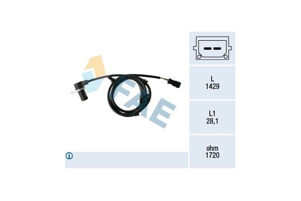 Abs Sensörü Arka Sağ Audi S4 Cabriolet (8H)(01.2006->)  FAE 78460