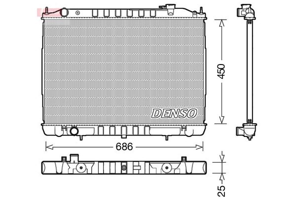 Su Radyatörü  DENSO DRM46050