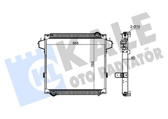 Su Radyatörü  KALE 308900  MR127853 GC468005AC GC46 8005 AC