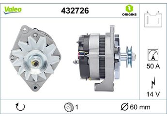 Alternatör  VALEO 432726  7700764382 7700807041 7701499251 7700762458 7700764766 7700767420 7700780507 7700791211 7701499253 7701499460 7701499462