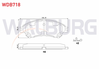 Fren Disk Balata Ön WALBURG WDB718  