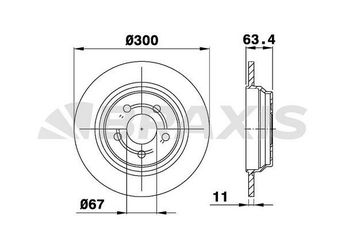 Fren Disk Ayna Arka Sağ ve Sol BRAXIS AE0534  A2204230112 2204230112