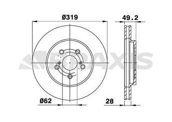 Fren Disk Ayna Ön Sağ ve Sol BRAXIS AE0508  DF4493 4351248081