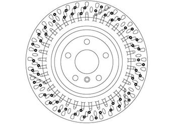 Fren Disk Ayna Arka Sağ ve Sol TRW DF6835S  1664230512 A1664230512 166 423 05 12 A 166 423 05 12