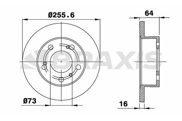 Fren Disk Ayna Ön Sağ ve Sol Peugeot J5 (290) Minibüs (1990->)  BRAXIS AE0427