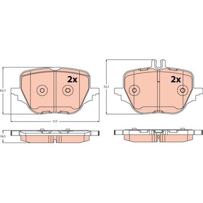 Fren Disk Balata Arka Mercedes E -Serisi T-Modell (BM 214)(06.2023->)  TRW GDB2595