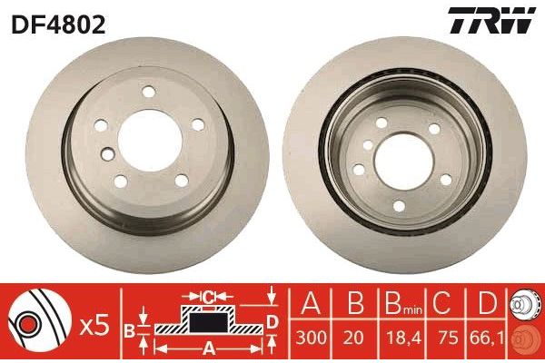 Fren Disk Ayna Arka Sağ ve Sol TRW DF4802