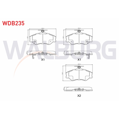 Fren Disk Balata Ön WALBURG WDB235
