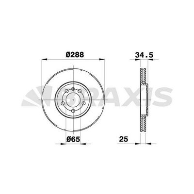 Fren Disk Ayna Ön Sağ ve Sol BRAXIS AE0047