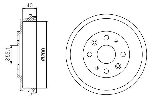 Kampana Arka Sağ veya Sol Mazda 323 C/F/P/S Sedan (BA)(01.1997->)  BOSCH 0 986 477 191