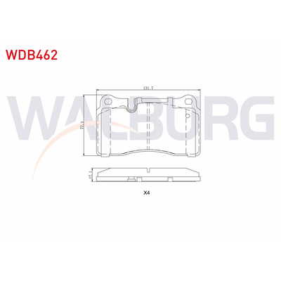Fren Disk Balata Ön Seat Leon SC (5F5)(01.2013->)  WALBURG WDB462