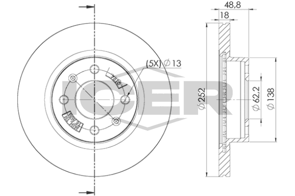 Fren Disk Ayna Ön Sağ ve Sol Hyundai i10 (IA)(10.2013->)  NAGAMA NBD-HY025