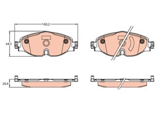 Fren Disk Balata Ön TRW GDB2143  GDB2143 2K5698151A 2K5 698 151 A 5Q0698151D 5Q0 698 151 D 5Q0698151S 5Q0 698 151 S 2K5698151 2K5 698 151