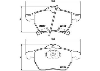 Fren Disk Balata Ön BREMBO P 59 048  1605984 21018993 1605032 5055371 05055371 5064795 05064795 5392485 05392485 5532544 05532544 5533518 05533518 5062211 93192749 19165982 21019628 21078993 9195064 09195064 93173734