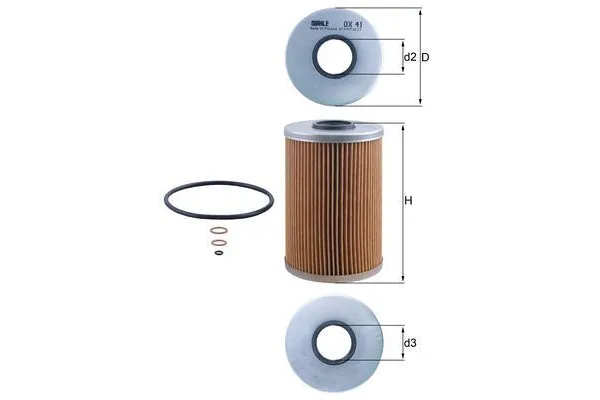 Yağ Filtresi  BMW 7 Serisi (E32)(1986->)  MAHLE OX 41D
