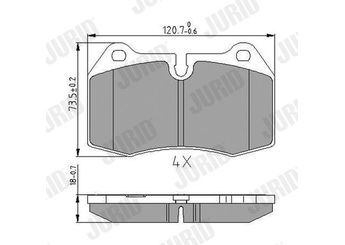 Fren Disk Balata Ön JURID 571852J  34116761249 34111162175 34111162210 34111162900 34111162922 34111163307 34 11 1 163 307 34111163921 34 11 1 163 921 34111163922 34111163923 34112227331 34112227334 34112227863 4106012U87 41060AA393 D1MFMAA39J