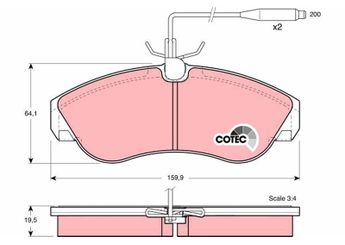 Fren Disk Balata Ön TRW GDB1106  425118 425119 77362209 4251 19 425452 4254 52 71770973 71752993 9945810 4251 18
