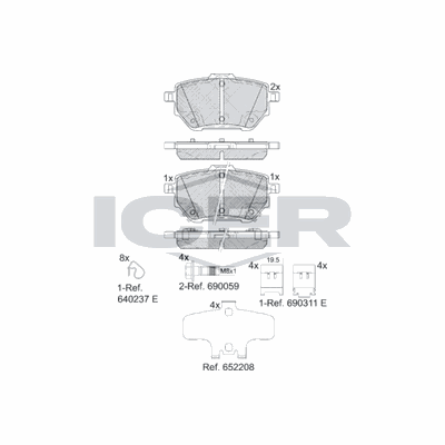 Fren Disk Balata Arka Toyota Yaris Cross (2021->)  KALE BALATA 26236 155 05 MSH KD11