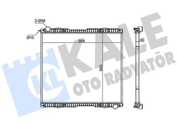 Su Radyatörü  KALE 349425  1300283 1300284 95524870 1527653 1741588 1769997 1784616