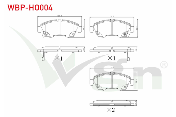 Fren Disk Balata Ön WGN WBP-HO004