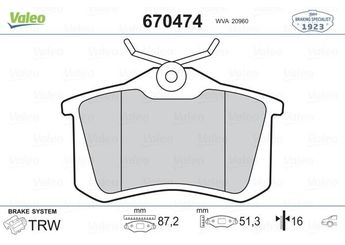Fren Disk Balata Arka VALEO 670474  3649110 1611456380 1631831780 425420 4254-20 E172204 10405527 1617190980 440600819R 440602466R 440603530R 440605839R 440606133R 440606418R 440607960R 440661332R 7701207695 7701208213 7701208421 7701209735 7701209841 8660004447 86 60 004 447 8671000486 86 71 000 486 8671013171 86 71 013 171 8671016188 86 71 016 188 8660004461 1H0698451D JZW698451B